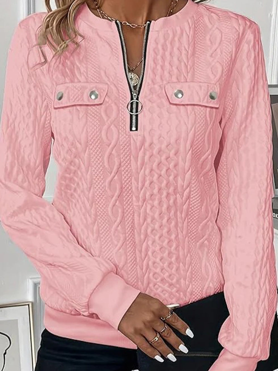 Sweet Plain Long Sleeve Top