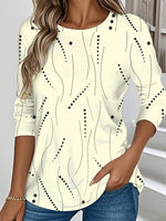 Casual Crew Neck Long Sleeve T-shirt