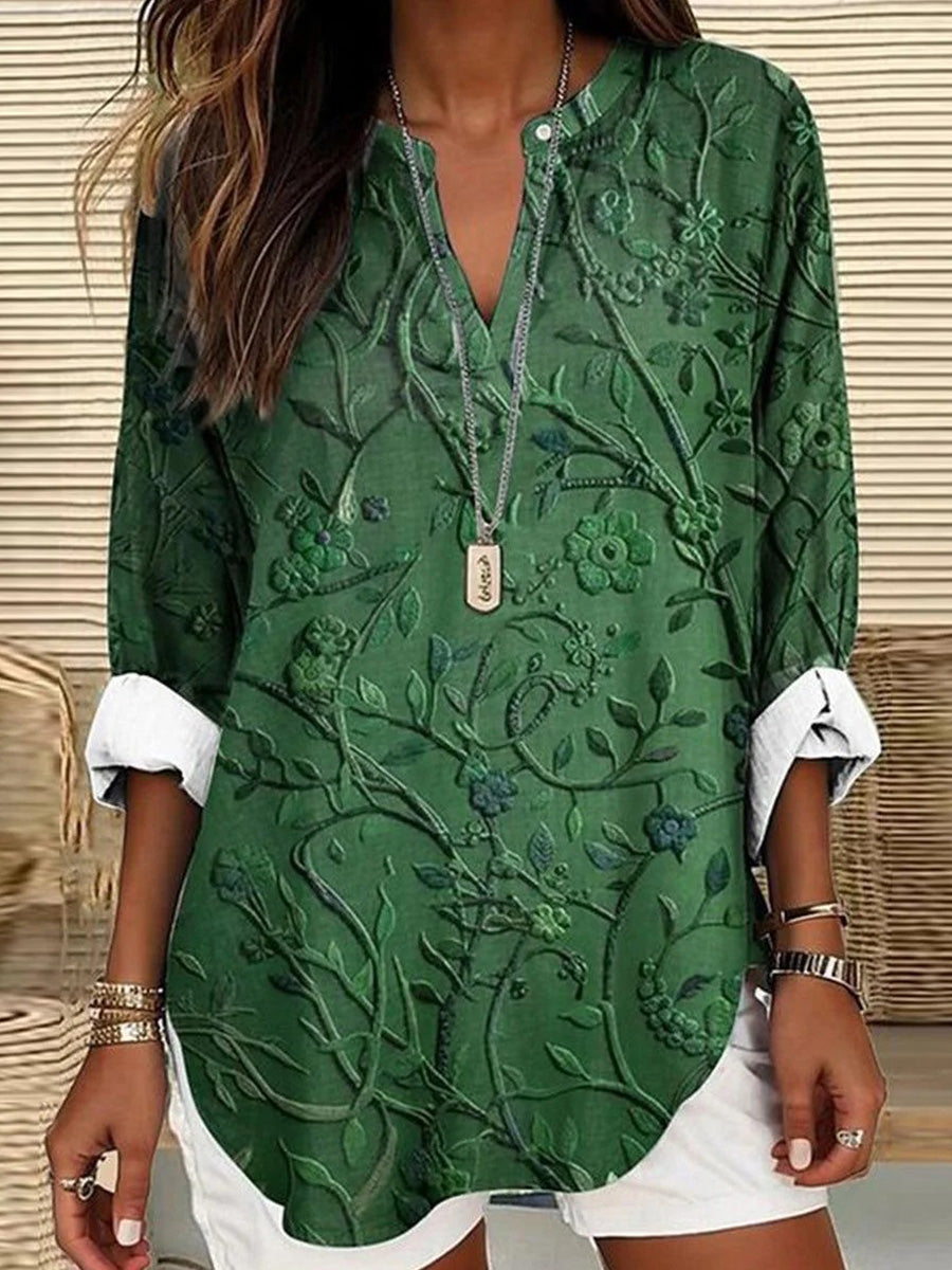 Dreamy V-Neck Long Sleeve Top