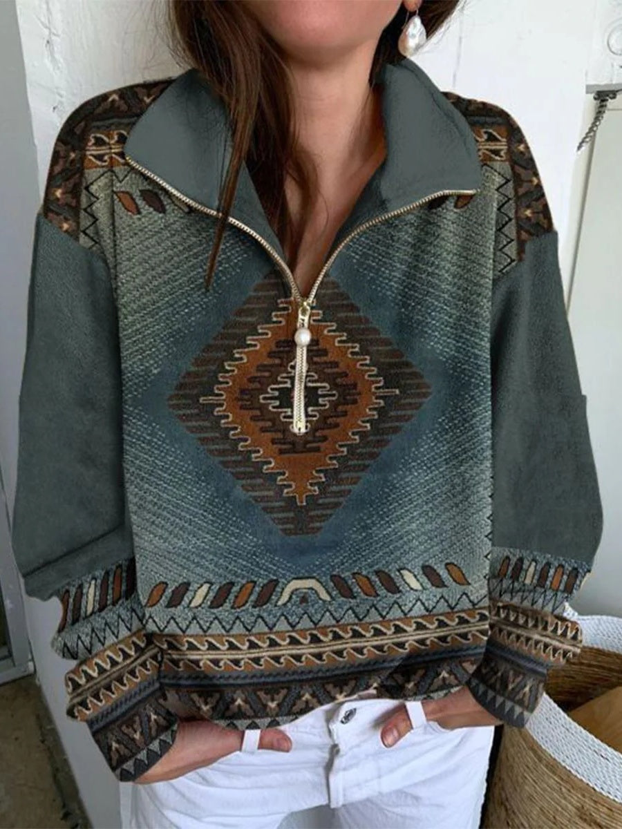 Classy Collared Long Sleeve Top