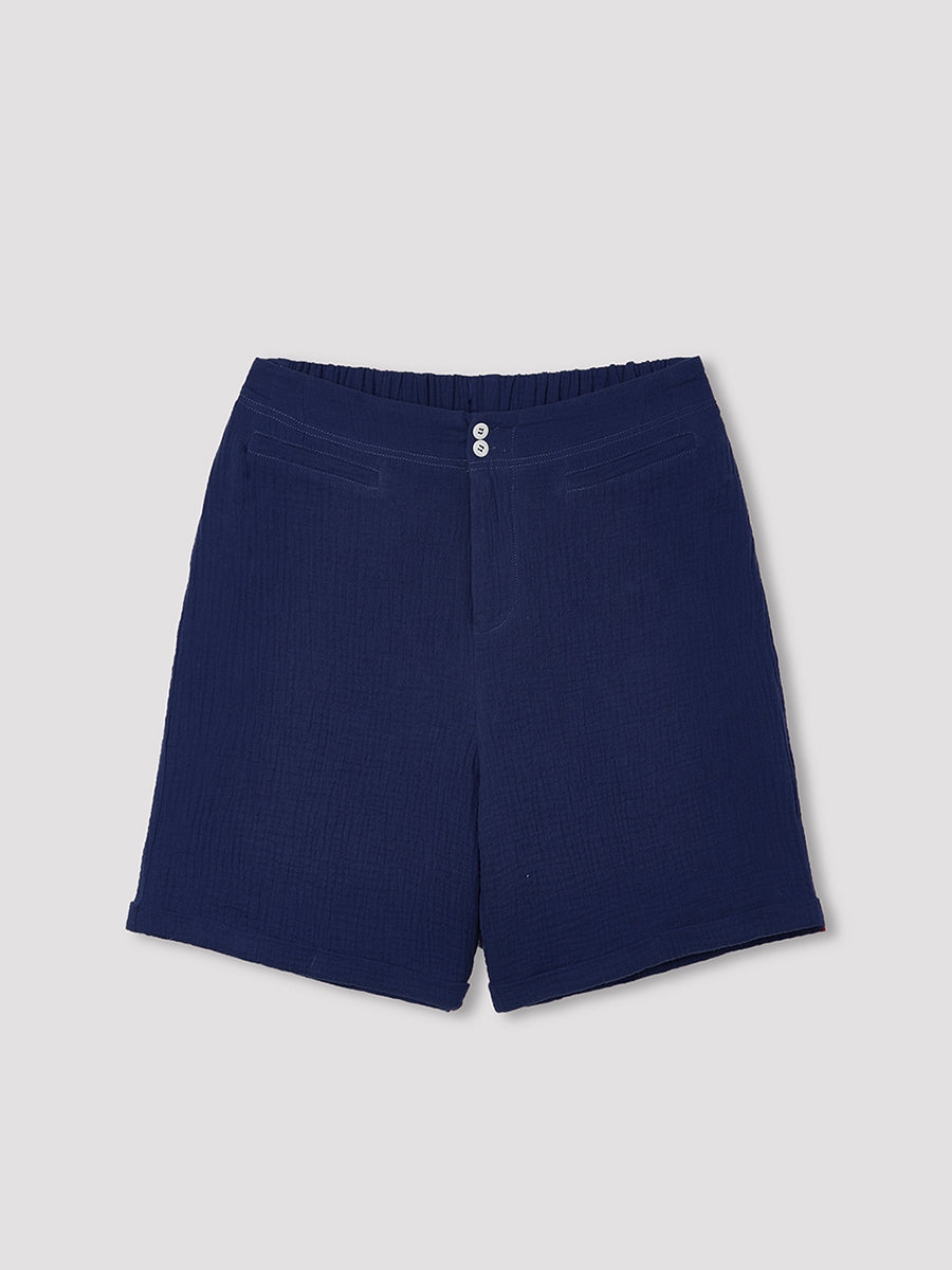 Solid Color Summer Casual Shorts With Buttons