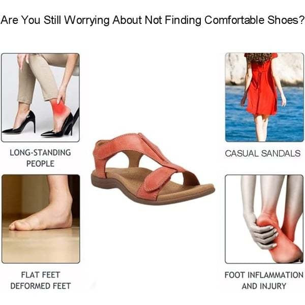 Comfortable Women's Velcro Wedge Sandals