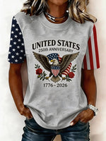 Women's United States 250th Anniversary Eagle Graphic Crew Neck T-Shirt