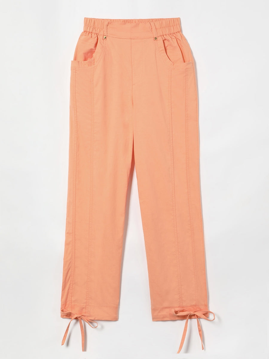 Casual Solid Color Summer Pants With Pockets