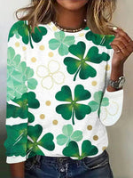 Four Leaf Clover Print T-Shirt