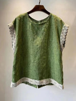 Retro Art Lace Sleeveless Top