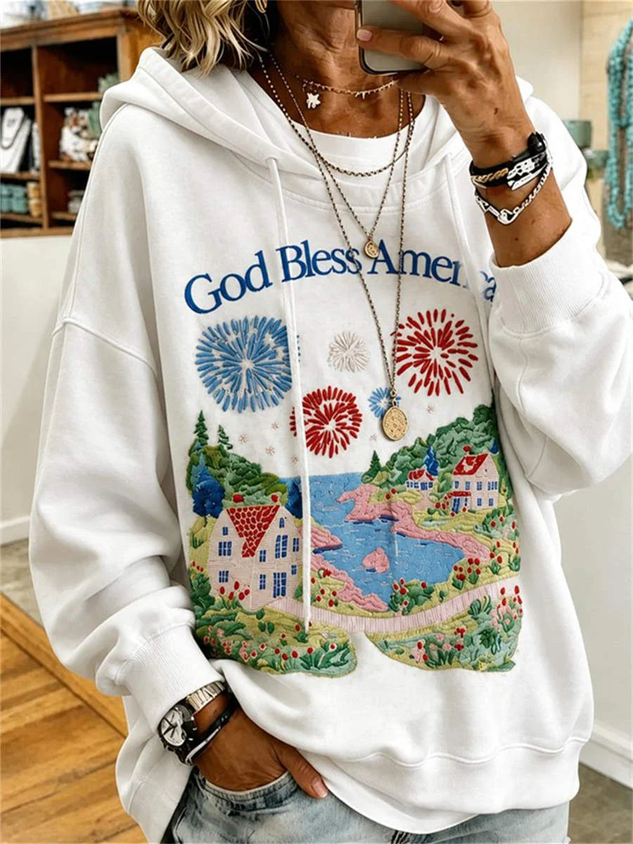 Casual Long Sleeve Cartoon Hoodie