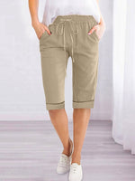 Summer Drawstring High Waist Pocket Shorts