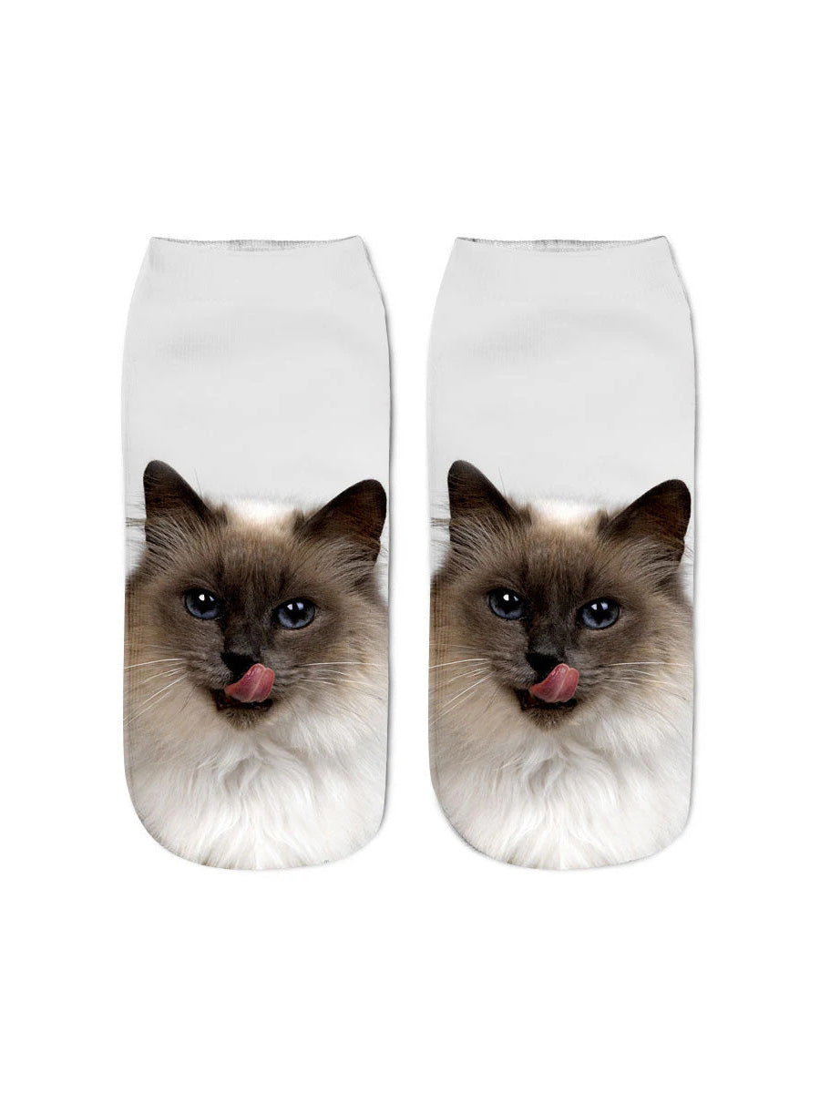 Creative Cat Print Socks