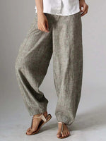 Natural Casual Solid Plain Pants