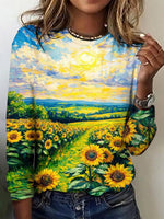 Youthful Round Neck Long Sleeve Top
