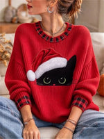 Women's Christmas Round Neck Long Sleeve Sweater
