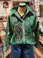 Vintage Ethnic Print Long Sleeve Blouse