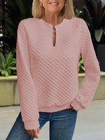 Sweet V-Neck Long Sleeve Top