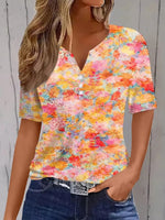 Stunning V-Neck Short Sleeve Top