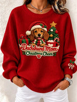Casual Text Letters Crew Neck Long Sleeve Sweatshirt