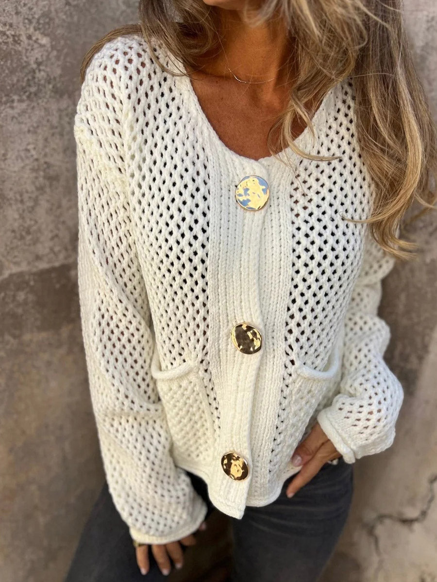 Classy Long Sleeve Plain Sweater