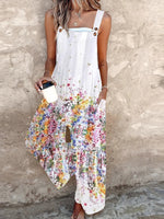 Side Pocket Floral Print Jumpsuit