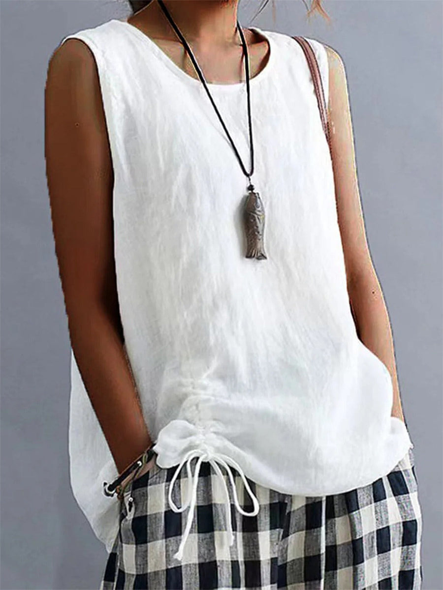 Loose Summer Plain Sleeveless Tank Top