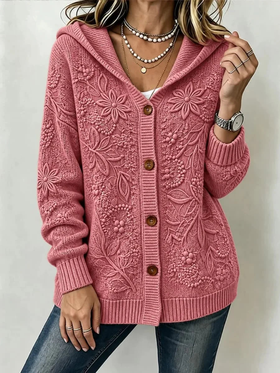 Casual Printing Floral Long Sleeve Sweater