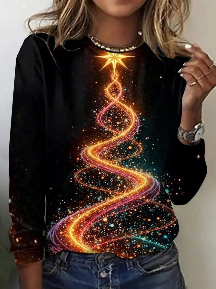 Chic Long Sleeve Round Neck Top