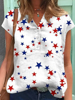 Cute V-Neck Short Sleeve Top