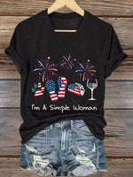 Cool Black V-neck Short Sleeve Top