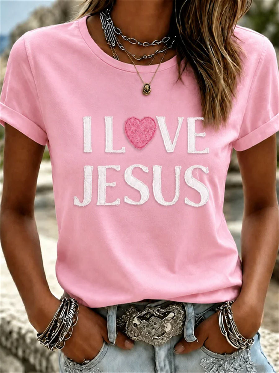 Casual Plain Crew Neck Short Sleeve T-shirt