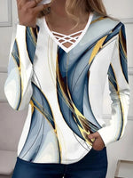 Stunning V-Neck Long Sleeve Top