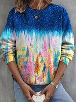 Fresh Round Neck Long Sleeve Top