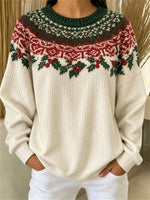 Casual Geometric Crew Neck Long Sleeve Sweatshirt