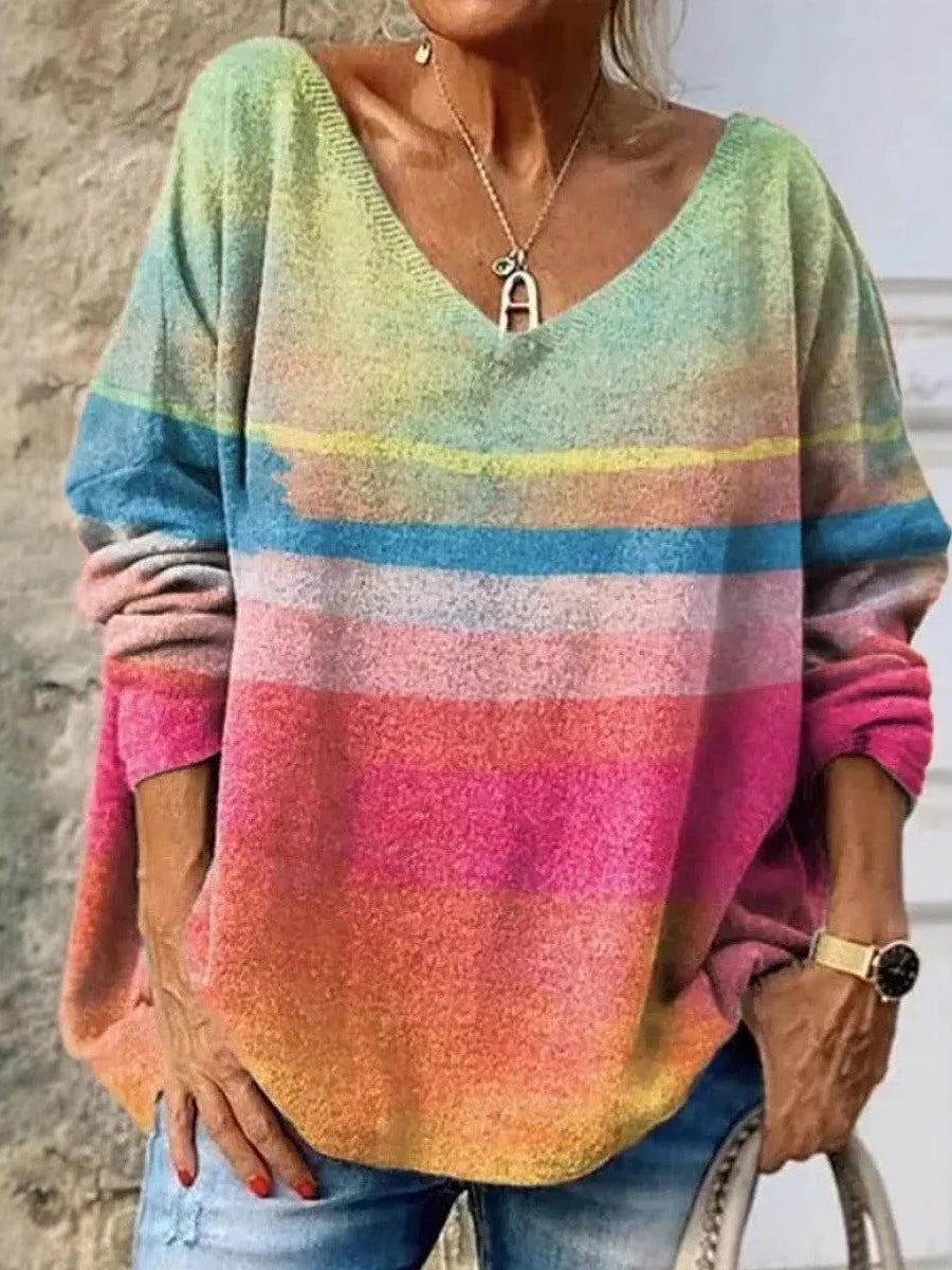 Special V-Neck Long Sleeve Top