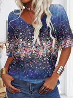 Special V-neck Short Sleeve Top