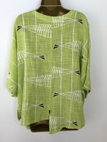 Half Sleeve Casual Fish Print Blouse