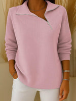 Sweet Plain Long Sleeve Sweater