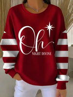Casual Text Letters Crew Neck Long Sleeve Sweatshirt