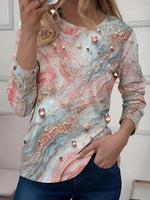 Dreamy Round Neck Long Sleeve Top