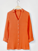 Solid Casual Stand Collar Long Sleeve Blouse