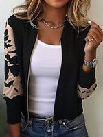 Stylish Black Long Sleeve Outerwear