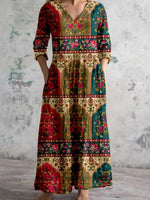 Vintage Floral Print Dress