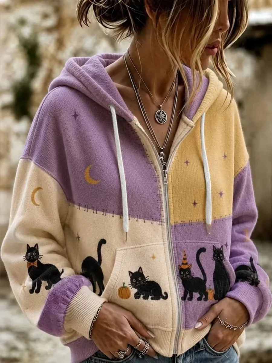 Casual Color Block Long Sleeve Coat