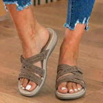 Women's Suede Slip-On Sandals