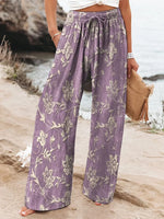 Women's Ethnic Totem Art Print Cotton Linen Casual Pants