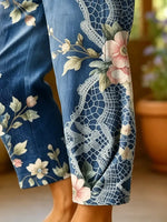 Women's Printed Cotton Capri Pants