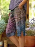 Women's Ethnic Totem Gradient Art Print Cotton And Linen Casual Pants